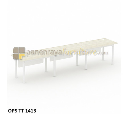 Panen Raya Furniture Workstation Staff 3 Seater Modera OPS TT 1413 Pure Teak 420x70x75