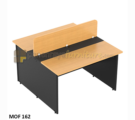 Panen Raya Furniture Workstation Staff 2 Seater Modera MOF 162 Beech 160x129x75