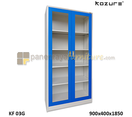 Panen Raya Furniture Lemari Arsip Besi Kozure KF 03G Light Grey - Blue 90x40x185