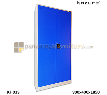 Panen Raya Furniture Lemari Arsip Besi Kozure KF 03S Light Grey - Blue 90x40x185