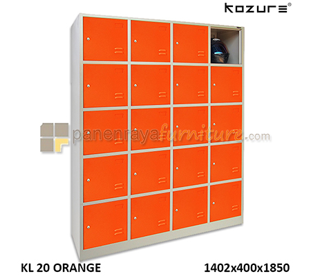 Panen Raya Furniture Locker Besi Kozure KL 20 Orange 1400x400x1850