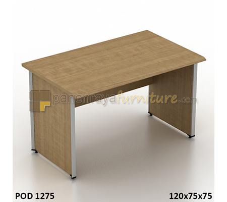 Panen Raya Furniture Meja Kantor Modera POD 1275 Classic Walnut 120x75x75