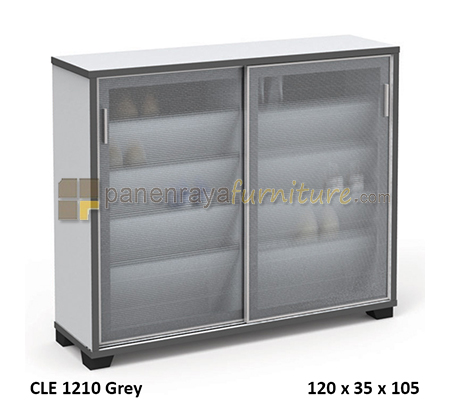 Panen Raya Furniture LEMARI SEPATU MODERA CLE 1210 Grey 120x35x105