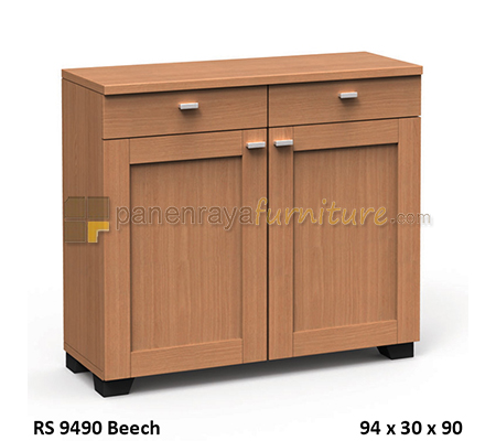 Panen Raya Furniture Lemari Sepatu Modera RS 9490 Beech 94x30x90