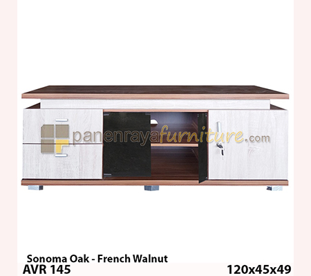 Panen Raya Furniture RAK TV / MEJA TV AVR GRACE 145 SONOMA OAK - FRENCH WALNUT 120x45
