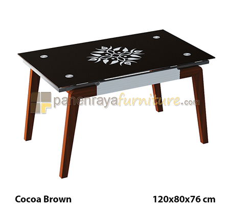 Panen Raya Furniture Meja Makan Siantano DT Fujiyama 120x80x76 Cocoa Brown