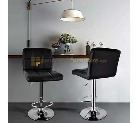Panen Raya Furniture KURSI BAR TINGGI ZEUS 1063 (HITAM)