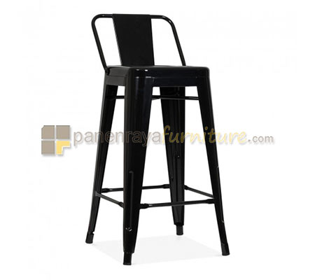 Panen Raya KURSI BESI TINGGI DENGAN SANDARAN ZEUS 1001A (HITAM) 43x43