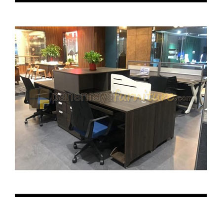 Panen Raya Furniture MEJA KANTOR STAFF DOUBLE ZEUS 205-2 140x120