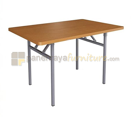 Panen Raya Furniture Meja Lipat Orbitrend FOLDING TABLE Beech-Silver 120x80x75