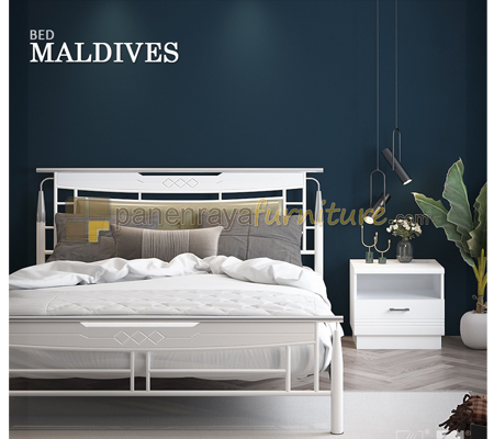 Ranjang Besi Siantano Maldives 120x200 White