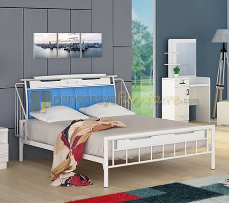 Panen Raya Ranjang Besi Siantano Neo 180x200 White
