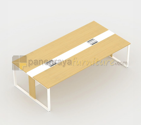 Panen Raya Furniture Meja Meeting Persegi UNO UCT 7763N Maple White 240x120x75