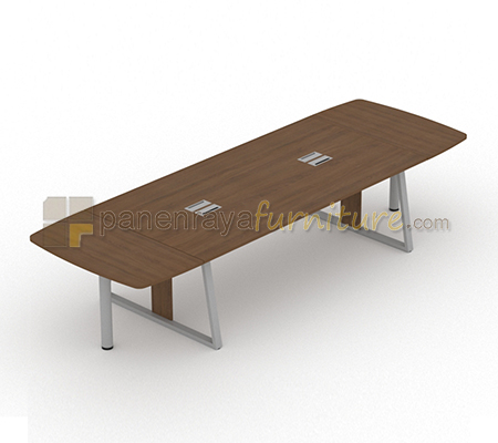 Panen Raya Furniture Meja Meeting Persegi Uno New Lavender Walnut 260x90