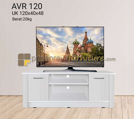 Panen Raya Furniture Meja TV Lunar AVR 120 Sonoma White 120x40x48