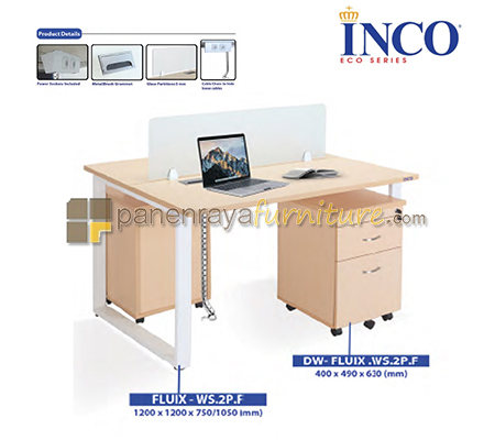 Panen Raya Meja Kantor 2 Staff Indachi Inco Fluix - WS.2P.F