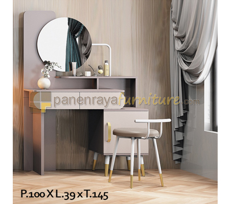 Panen Raya Meja Rias Siantano MR Volare 100x39x145 Colt Beige-Pastel Grey