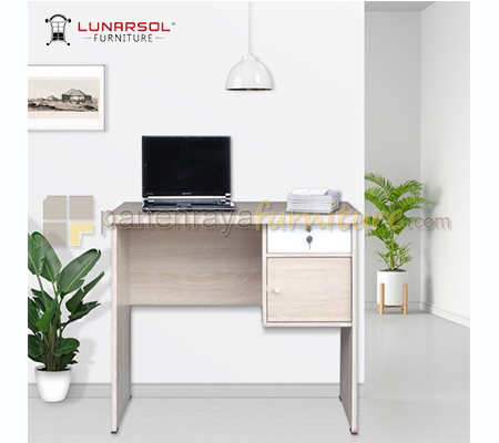 Panen Raya Furniture MEJA KANTOR LUNAR MK 84 Oak Muda 80x40