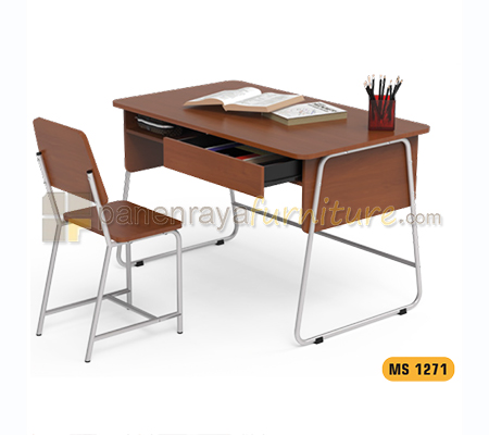 Panen Raya Furniture Meja dan Kursi Sekolah Modera MS 1271 Maple 120x70x75
