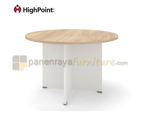 Panen Raya Furniture Meja Meeting Bundar HighPoint Six CT 6100 Cappucinno D120x75