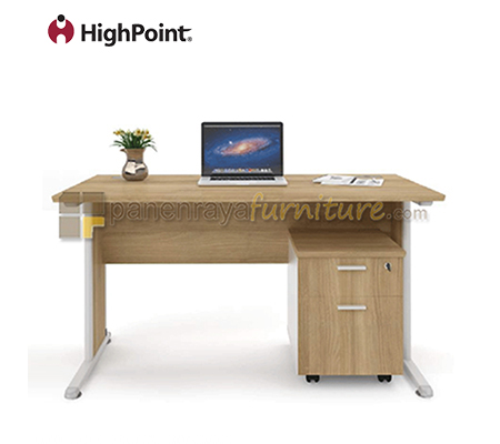 Panen Raya Meja Kantor Highpoint Six OD 6110 Cappucinno 120x70x75 dan Laci Dorong MB 6106