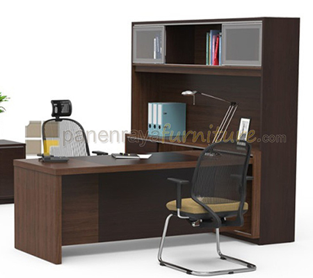 Panen Raya Furniture Meja Direktur Modera XMD 23XL Oak Walnut 230x220x193