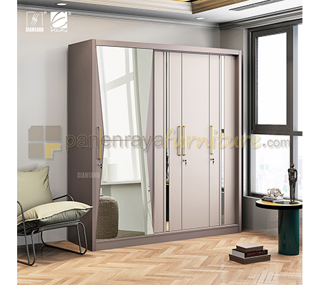 Panen Raya Lemari Pakaian 4 Pintu Siantano LP Volare 4D SS 200x60x220