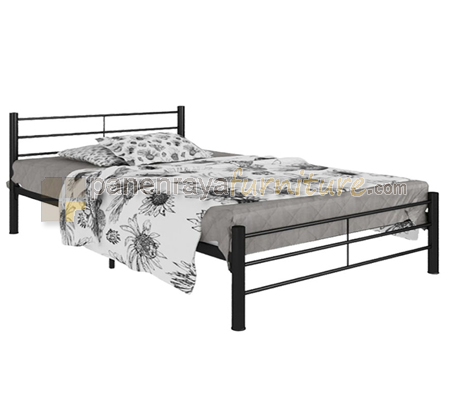 Panen Raya Furniture Ranjang Besi Orbitrend Revo S Black 120x200