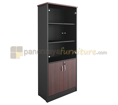Panen Raya Furniture Lemari Arsip Orbitrend NSR 1080 Red Mahagony 77x40x180