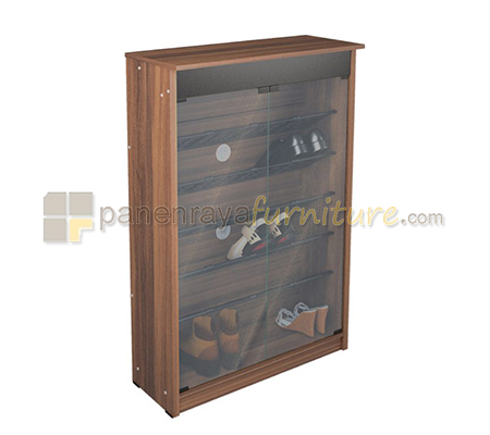 Panen Raya Furniture Lemari Sepatu Orbitrend RS 1281 French Walnut 80x32x121
