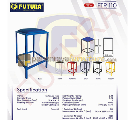 Panen Raya Furniture Kursi Cafe Futura FTR 110 Powder Coating