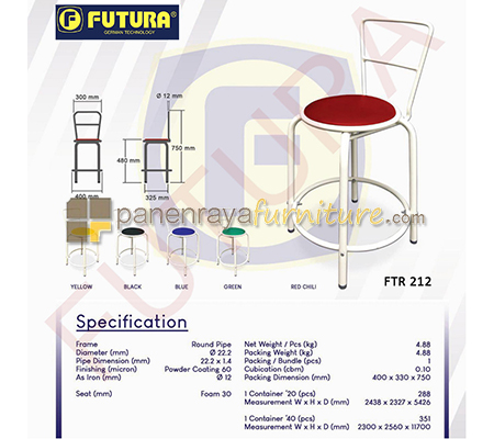 Panen Raya Furniture Kursi Cafe Futura FTR 212 Powder Coating