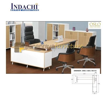 Panen Raya Furniture Meja Kantor Direktur Indachi OSLO OS-DIR 20 200x160x75