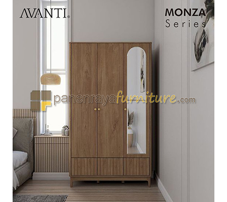 Panen Raya Lemari Pakaian 3 Pintu Activ Monza LP 300 Wahana Teak 120x52x211