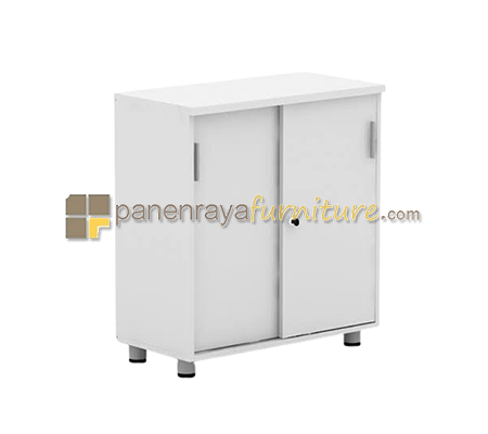 Panen Raya Lemari Arsip Rendah Pintu Sliding Modera OPS 8494 White 80x41x87