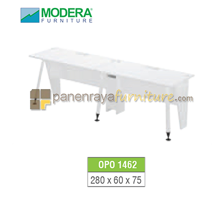 Panen Raya Furniture Workstation Staff 2 Seater Modera OPO 1462 White 280x60x75
