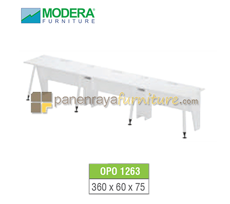 Panen Raya Furniture Workstation Staff 3 Seater Modera OPO 1263 White 360x60x75