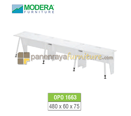 Panen Raya Furniture Workstation Staff 3 Seater Modera OPO 1663 White 480x60x75
