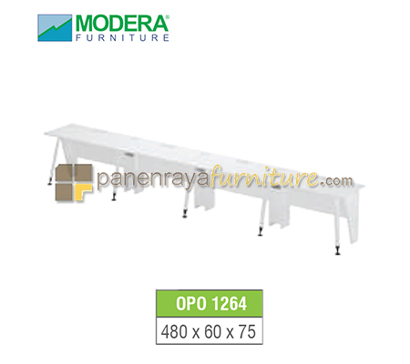 Panen Raya Workstation Staff 4 Seater Modera OPO 1264 White 480x60x75