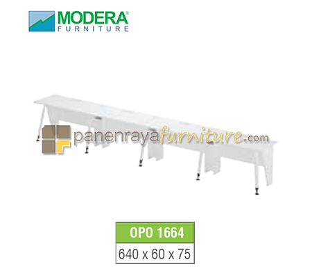 Panen Raya Workstation Staff 4 Seater Modera OPO 1664 White  640x60x75