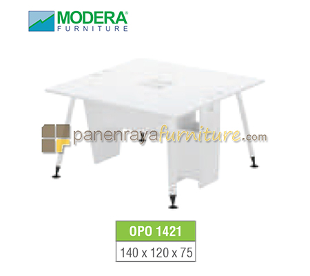 Panen Raya Furniture Workstation Staff 2 Seater Modera OPO 1421 White 140x120x75
