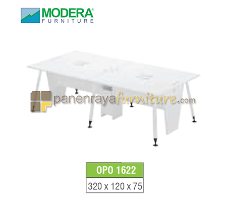 Panen Raya Furniture Workstation Staff 4 Seater Modera OPO 1622 White 320x120x75