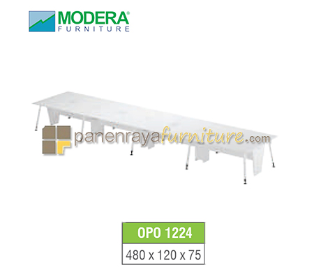 Panen Raya Workstation Staff 8 Seater Modera OPO 1224 White 480x120x75