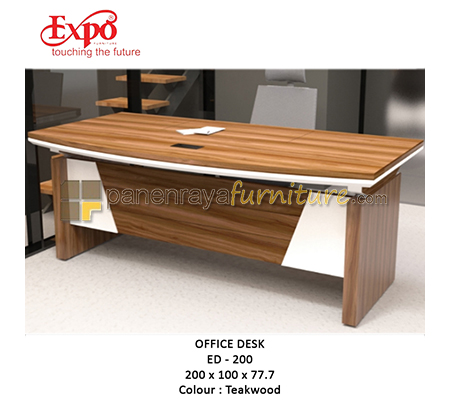 Panen Raya Furniture Meja Kantor Expo ED 200 Teakwood 200x100x78