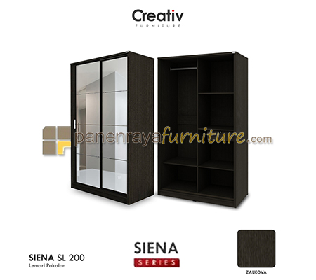 Panen Raya Lemari Pakaian 2 Pintu Sliding Activ Siena SL 200 Zalkova 120x60x200