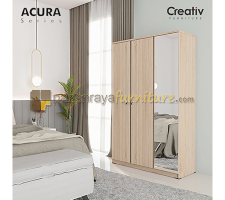 Panen Raya Lemari Pakaian 3 Pintu Activ Acura LP 300 Sonoma Oak 121x52x201