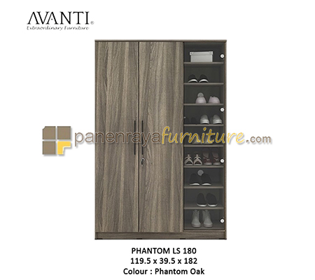 Panen Raya Furniture Lemari Sepatu Activ Phantom LS 180 Phantom Oak 120x40x182