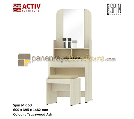 Panen Raya MEJA RIAS 1 LACI ACTIV SPIN MR 60 (TSUGAWOOD ASH) 60x40x148