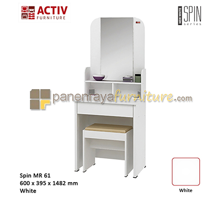 Panen Raya Meja Rias Activ Spin MR 61 White 60x40x149