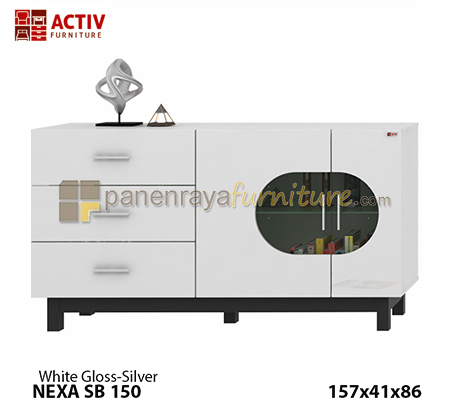 Panen Raya Furniture MEJA TV ACTIV NEXA SB 150 WHITE GLOSS
